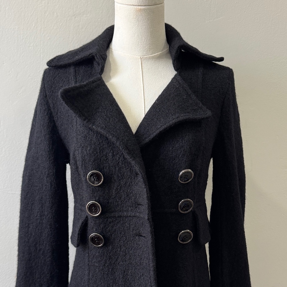 Sandro Sportswear 100% Wool Double-Breasted Peacoat – Size Small - Picture 13 of 13